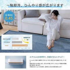 お決まりです。9日16時以降　未使用　Fcyld カーペット 冷感 ラグ 夏用 ラグマット 1.5畳 130×180 cm 接触冷感 冷房対策 洗える 厚手 13 mm 抗菌防臭 の画像