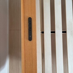 【シングルベッドフレーム】木製 すのこ 高さ3段階調整 コンセント・USB付き ベッド下収納可の画像