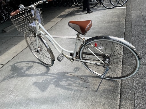【大人用】整備済中古自転車  サイモト27型ハシゴ 白色 <自転車のオオムラ 静岡店>