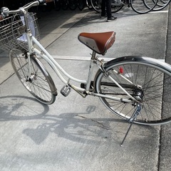 【大人用】整備済中古自転車  サイモト27型ハシゴ 白色 <自転車のオオムラ 静岡店>の画像