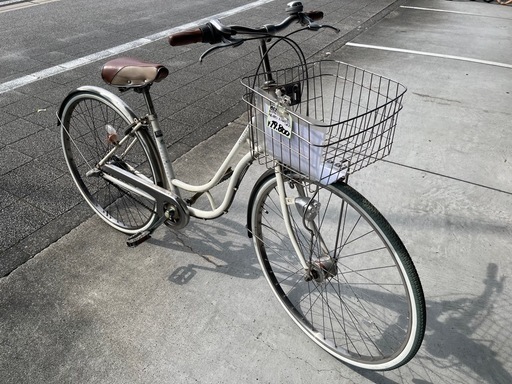 【大人用】整備済中古自転車  サイモト27型ハシゴ 白色 <自転車のオオムラ 静岡店>