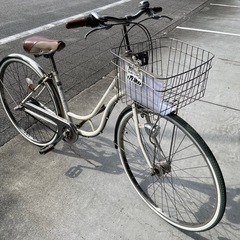 【大人用】整備済中古自転車  サイモト27型ハシゴ 白色 <自転車のオオムラ 静岡店>の画像