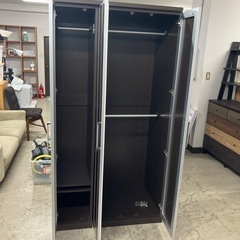 ロ2508-238 ワードローブ アイビス100 ニトリ 3分割（天板込） 中古美品の画像