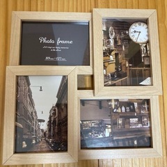 4連フォトフレーム２つセット！ナチュラルウッド＆ホワイト⭐︎結婚式アイテムとしても⭐︎
の画像