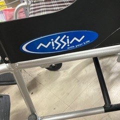 2508-239 日進 介助用車椅子 ブレーキ確認済 中古の画像