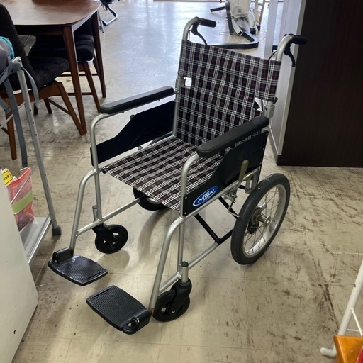 ☆値下げ☆2508-239 日進 介助用車椅子 ブレーキ確認済 中古