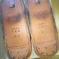 高級品【底部牛革特殊加工】大型雪駄の画像