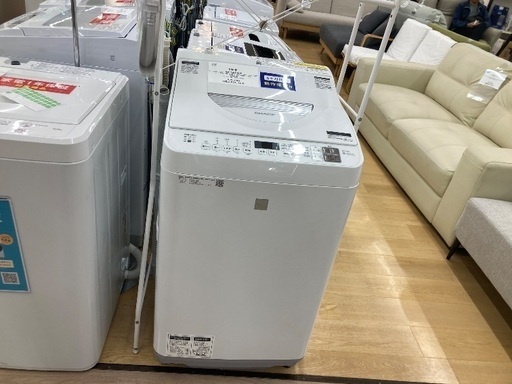 【トレファク イオンモール常滑店】縦型洗濯乾燥機 SHARP ES-T5ED6-KW 2018年製をご紹介！