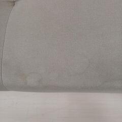 【ドリーム尾浜店】3Pソファー　ジェフサｼジープ　GY　※シミあり　高さ(H)87（座面まで37）×幅 (W)185× 奥行(D)84(cm)の画像