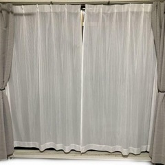 遮光カーテン・レース各2枚セットの画像