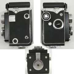 シャッター切れる　ヤシカフレックス 二眼レフ AⅡ型 F3.5 80mm　レザーケース レンズカバー付　フィルムカメラ 昭和レトロ　☆ PayPay(ペイペイ)決済可能 ☆ 札幌市 豊平区 平岸 平岸店の画像