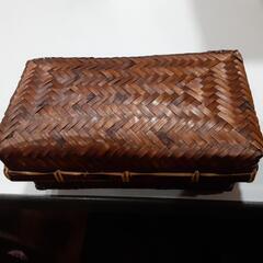 昭和レトロ竹かごの弁当箱(竹細工)の画像