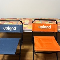 【8/9-8/10】Coleman折りたたみアルミ製机、upland折りたたみ椅子✖️2個セットの画像