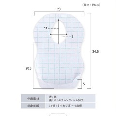 赤ちゃん　使い捨てエプロンの画像