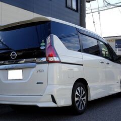車検満タン セレナハイブリッド ハイウェイスターG エマージェンシーブレーキ ナビ フルセグTV Bluetooth フリップダウンモニター バックモニター 両側パワスラ インテリキー クルコン LEDライト ETCの画像