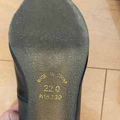 黒　パンプス　22.0の画像