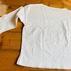 　【未使用】無印　天竺編みボートネック七分袖Ｔシャツの画像