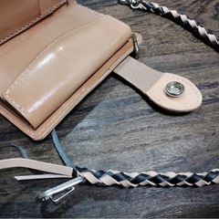 42cmレザーチェーン付■Middle Leather Walletの画像