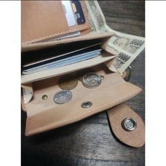 42cmレザーチェーン付■Middle Leather Walletの画像