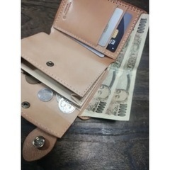 42cmレザーチェーン付■Middle Leather Walletの画像