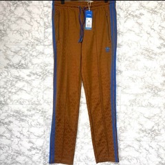 新品　アディダス モノグラム　総柄　L 70s SST トラック　パンツ 茶色の画像