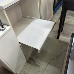 🎉レンジ台 炊飯器 アイボリー 白 木目の画像