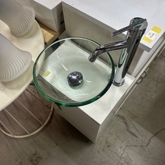 🎉ガラスボウルの手洗い 混合水栓の画像