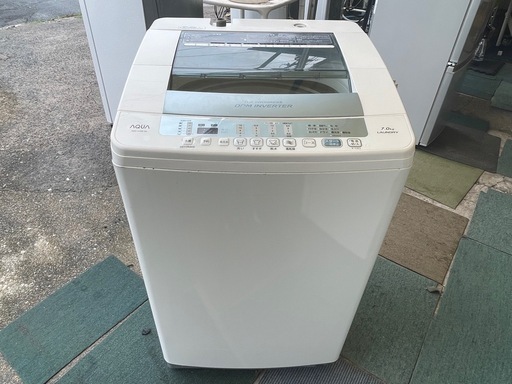 【リサイクルサービス八光】2016年製　AQUA アクア 簡易乾燥機能付き洗濯機 7.0kg AQW-V700E(W)