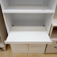 リユースのサカイ太田店★ジモティ割あり★  食器棚 ホワイト H180×D43×W80 クリーニング済み OJ10447の画像