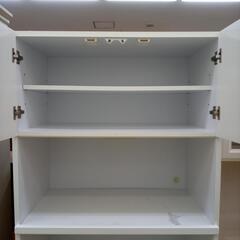リユースのサカイ太田店★ジモティ割あり★  食器棚 ホワイト H180×D43×W80 クリーニング済み OJ10447の画像