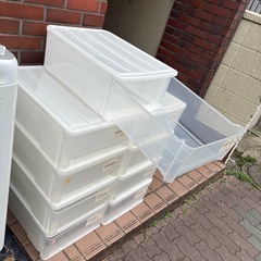 クローゼットケース９点セット　40✖️55✖️20cm ニトリ収納ケース　プラケースの画像
