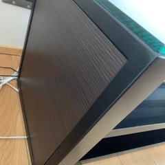 テレビ台　ガラス天板　ダークカラーの画像