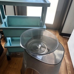 洗面所収納ラック＆お風呂椅子、洗面器セット♡の画像