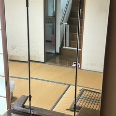 アンティーク三面鏡化粧台、ドレッサーの画像