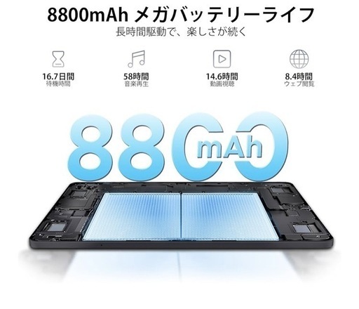 【新品未使用】12インチタブレット Android15 PSE認証済み 256GB 長時間使用OK