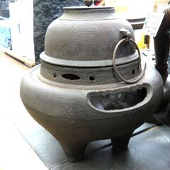 鉄 茶釜 灰付きの画像