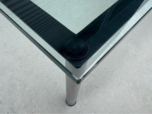 cassina カッシーナ ルコルビジェデザイン LC10 TABLE EN TUBE ガラステーブル ローテーブル 幅120cm　定価66万円　mw530