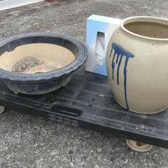 無料配達します🚚メダカ・ガーデニングに！💖壺・植木鉢など大き目まとめて💖の画像