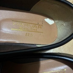HARVAR 22.5cm ブラックローファー 合成皮革の画像