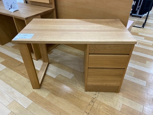 【トレファク ラパーク岸和田店】袖デスク 飛騨産業 3段引き出し ナチュラル