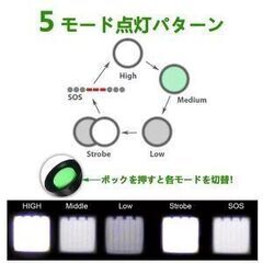 【中古】LED ライト 懐中電灯 高輝度 電池式の画像
