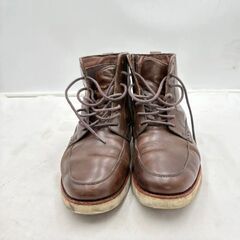【❗️✨おしゃれ✨❗️】ティンバーランド（Timberland）メンズブーツ 25.0cm ブラウン 本革 レースアップ サイドジップ付きの画像