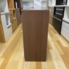 【トレファク ラパーク岸和田店】キッチンカウンター 3枚扉 ブラウンの画像