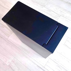 【値下げ交渉ok】山崎実業　スリム蓋付きゴミ箱ブラック　w19xD40xH54cmの画像