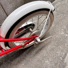 子ども自転車　赤　16インチの画像