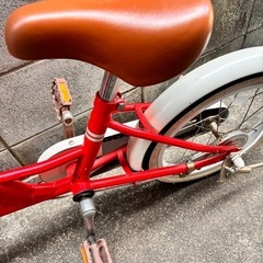 子ども自転車　赤　16インチの画像