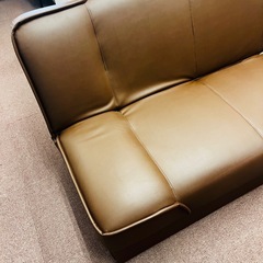 【激安】収納付きソファーベッド ブラウンの画像