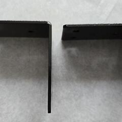 L字　金具　ブラック　2個セットの画像