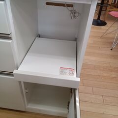 ★リユースのサカイつくば店★TK6108  レンジ台 ホワイト H91×D45×W101 クリーニング済みの画像