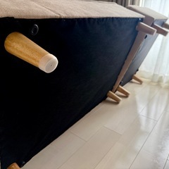 値下げしました🫶美品コンパクトソファ⭐️3人掛けor2人掛けオットマン付の選べる使い方！配送応相談🚚の画像